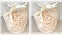 2 x Zirben Sackerl Organza rund ca. 17 cm